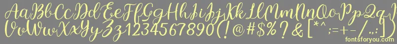 Weitere Informationen zur Legal Standing-Schriftart Legal Standing-Schriftart – Gelbe Schriften auf grauem Hintergrund