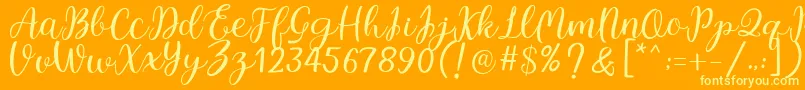 Legal Standing Font – Yellow Fonts on Orange Background