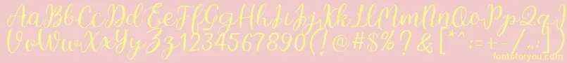 Legal Standing Font – Yellow Fonts on Pink Background