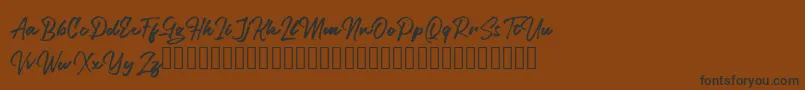 Legiante Font – Black Fonts on Brown Background