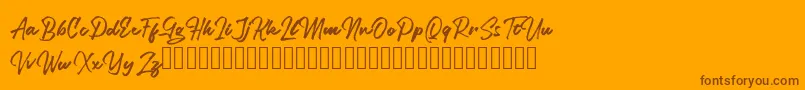 Legiante Font – Brown Fonts on Orange Background