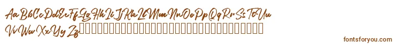 Legiante-Schriftart – Braune Schriften auf weißem Hintergrund