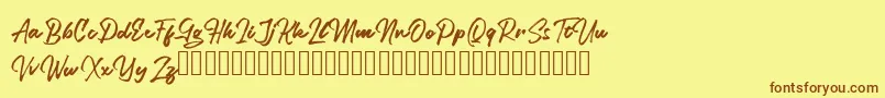 En savoir plus sur la police Legiante Police Legiante – polices brunes sur fond jaune