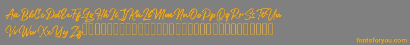 Legiante Font – Orange Fonts on Gray Background