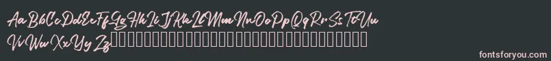 Legiante Font – Pink Fonts on Black Background