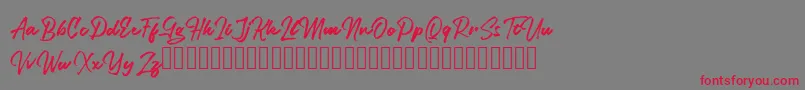 Legiante Font – Red Fonts on Gray Background