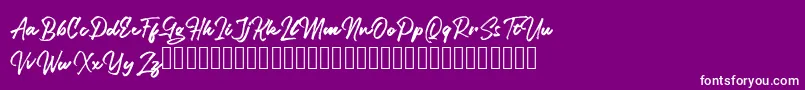Legiante Font – White Fonts on Purple Background