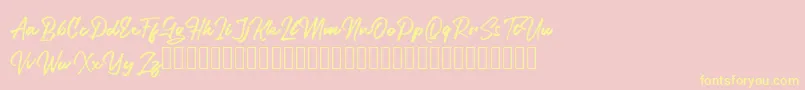 Legiante Font – Yellow Fonts on Pink Background