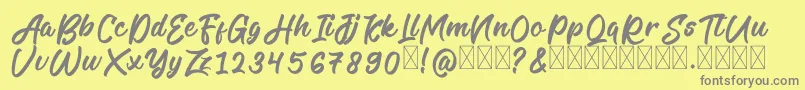 LegilatureFree Font – Gray Fonts on Yellow Background