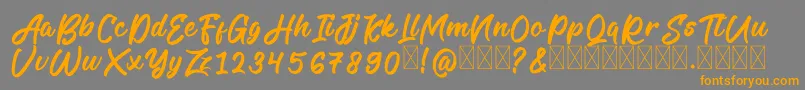LegilatureFree Font – Orange Fonts on Gray Background