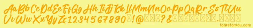 LegilatureFree Font – Orange Fonts on Yellow Background