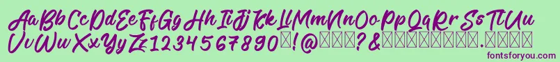 LegilatureFree Font – Purple Fonts on Green Background
