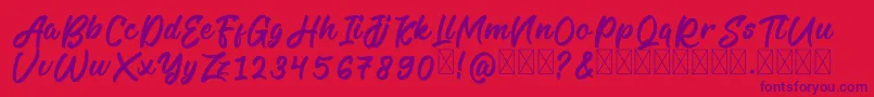 LegilatureFree Font – Purple Fonts on Red Background