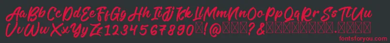 LegilatureFree Font – Red Fonts on Black Background