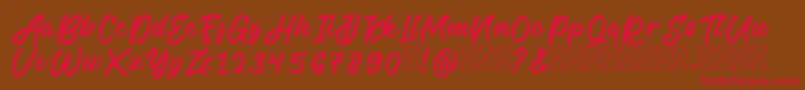 LegilatureFree Font – Red Fonts on Brown Background