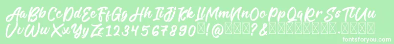 LegilatureFree Font – White Fonts on Green Background