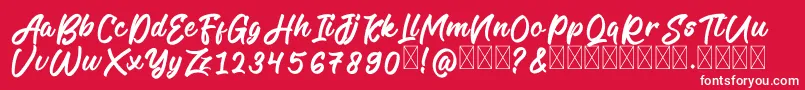 Fonte LegilatureFree – fontes brancas em um fundo vermelho
