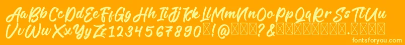 LegilatureFree Font – Yellow Fonts on Orange Background