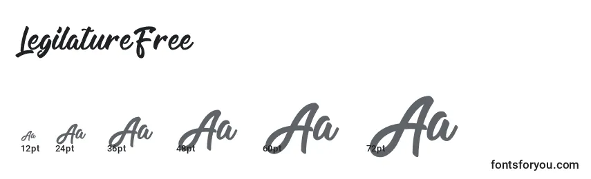 LegilatureFree Font Sizes