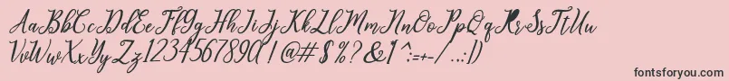 leighton Font – Black Fonts on Pink Background