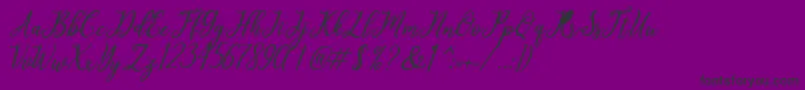 Police leighton – polices noires sur fond violet