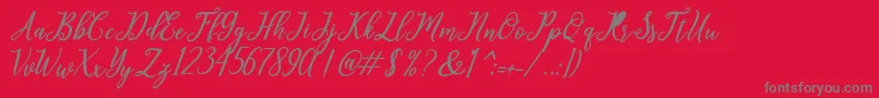 フォントleighton – 赤い背景に灰色の文字
