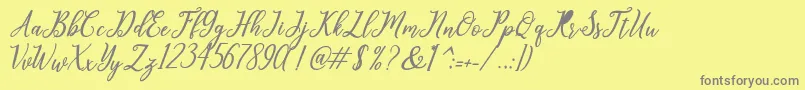 leighton Font – Gray Fonts on Yellow Background