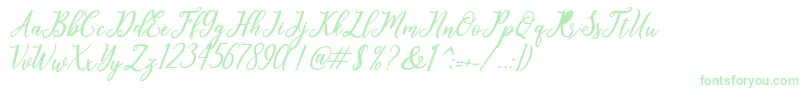 leighton Font – Green Fonts on White Background