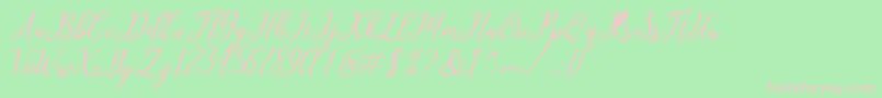 leighton Font – Pink Fonts on Green Background