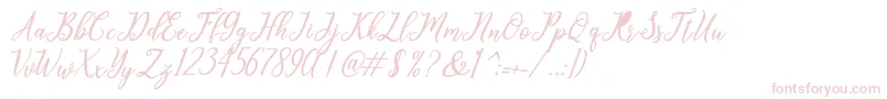 leighton Font – Pink Fonts on White Background