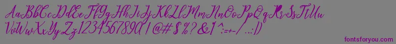 leighton Font – Purple Fonts on Gray Background