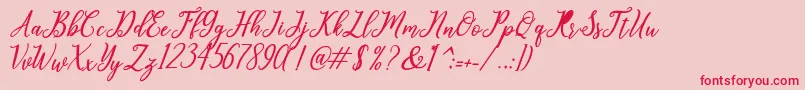 leighton Font – Red Fonts on Pink Background