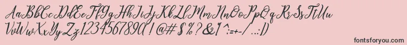 leighton Font – Black Fonts on Pink Background