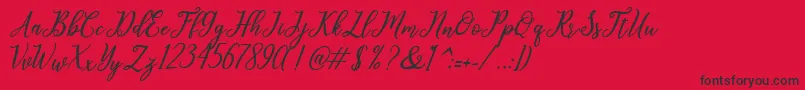 leighton Font – Black Fonts on Red Background