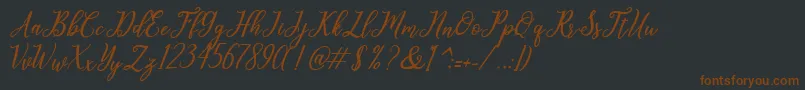 leighton Font – Brown Fonts on Black Background