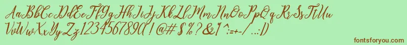 leighton Font – Brown Fonts on Green Background