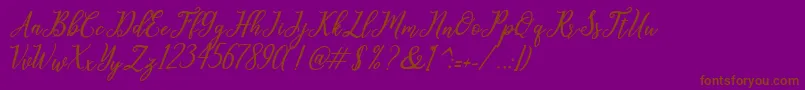 leighton Font – Brown Fonts on Purple Background