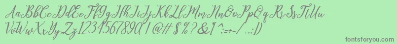 leighton Font – Gray Fonts on Green Background