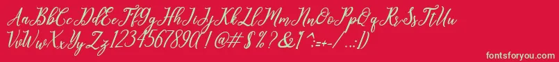 leighton Font – Green Fonts on Red Background