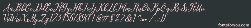 leighton Font – Pink Fonts on Black Background