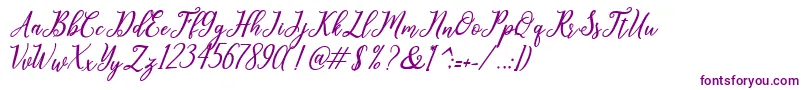 leighton Font – Purple Fonts on White Background