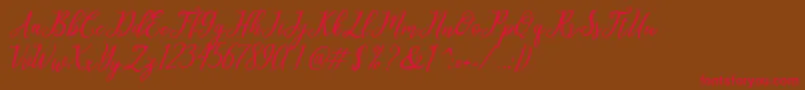 leighton Font – Red Fonts on Brown Background