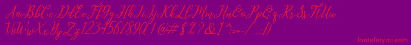 leighton Font – Red Fonts on Purple Background