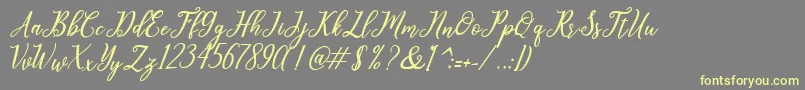 leighton Font – Yellow Fonts on Gray Background