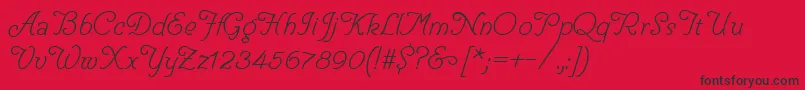 HelveCursive Font – Black Fonts on Red Background