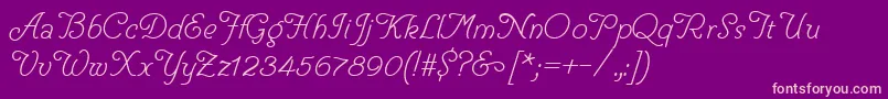 HelveCursive Font – Pink Fonts on Purple Background