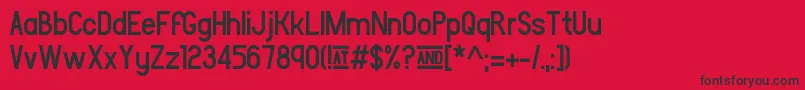 Leipziger Messe Font – Black Fonts on Red Background