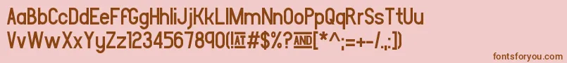Police Leipziger Messe – polices brunes sur fond rose