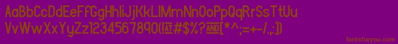 Leipziger Messe-fontti – ruskeat fontit violetilla taustalla