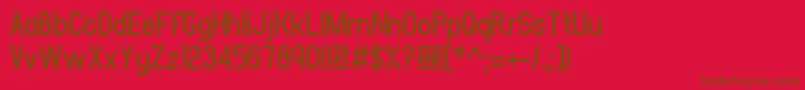 Leipziger Messe Font – Brown Fonts on Red Background